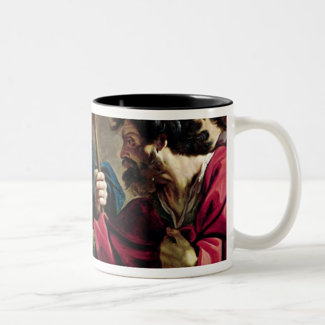 Die Ungläubigkeit von St Thomas Zweifarbige Tasse (Rechts)