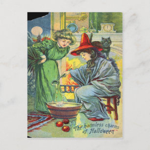 Die unheilvollen Charme Halloween Postkarte