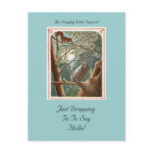 Die unheimlich kleine Eichhörnchen-Postkarte