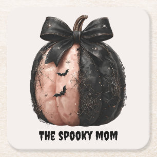 Die unheimliche Mama Halloween Pumpkin Rechteckiger Pappuntersetzer
