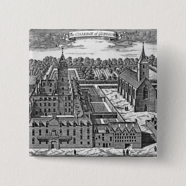 Die Uni von Glasgow, von 'Theatrum Button (Vorderseite)