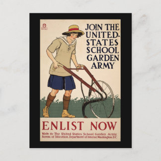 Die United Staaten School Garden Army Postkarte