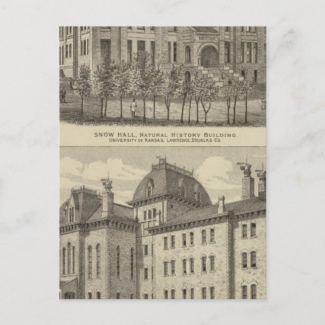 Die Universität Kansas Postkarte (Vorderseite)