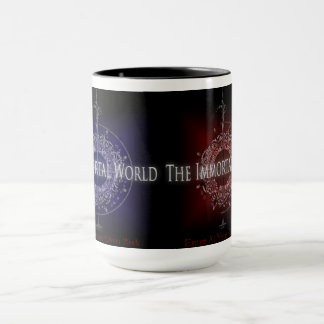 Die unsterbliche Weltdoppellogo-Tasse Tasse