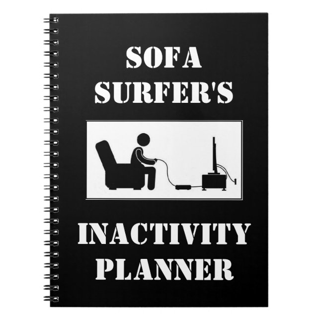 Die Untätigkeits-Planer des Sofa-Surfers Notizblock (Vorderseite)