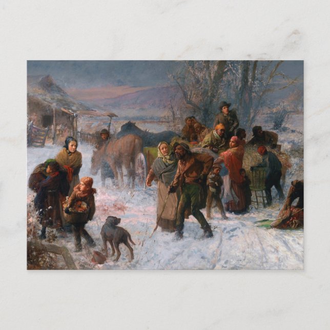 Die Untergrund Railroad von Charles T. Webber 1893 Postkarte (Vorderseite)