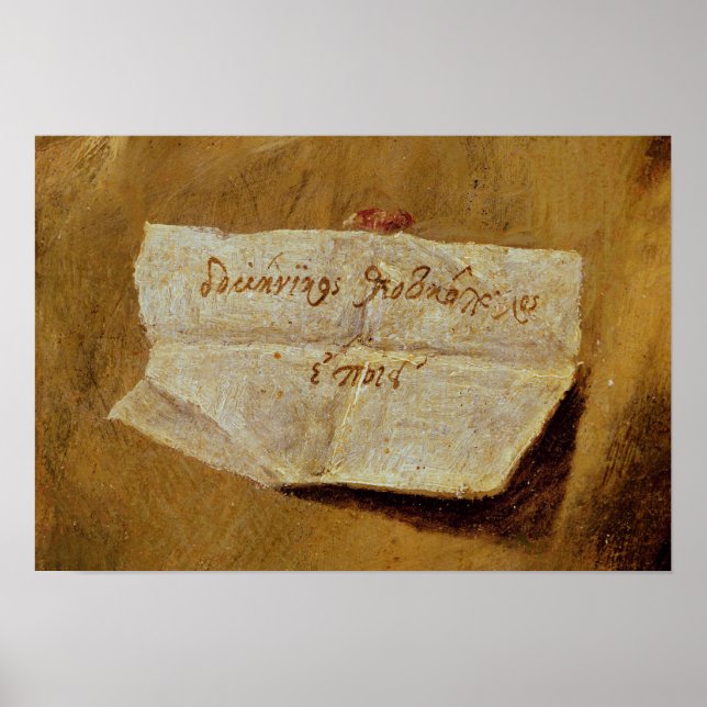 Die Unterschrift von El Greco Poster (Vorne)