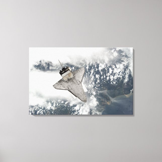 Die Unterseite des Space Shuttles Discovery Leinwanddruck (Vorderseite)