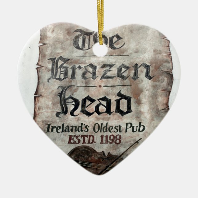 Die unverschämte HauptKneipe, Dublin, Irland Keramikornament (Vorne)