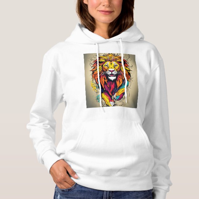 die urbane und rebellische Natur des Löwen Hoodie (Vorderseite)