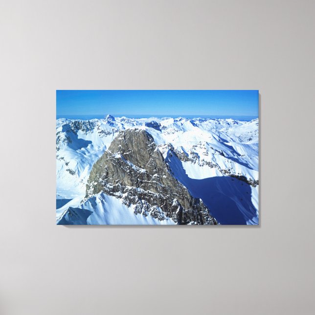 Die Urlaubskarte Roggspitze St Anton Leinwanddruck (Vorderseite)
