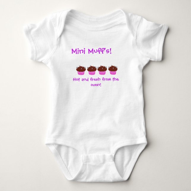 DIE URSPRÜNGLICHE Bolzen-Muffinbabyunterwäsche Baby Strampler (Vorderseite)
