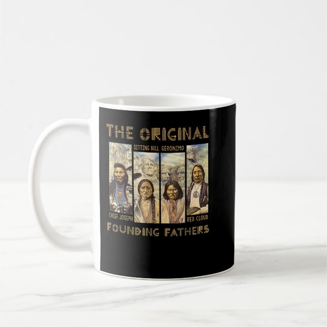 Die ursprüngliche Gründungsväter-Indianerklasse Kaffeetasse (Links)