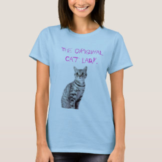 Die ursprüngliche Katzen-Dame T-Shirt