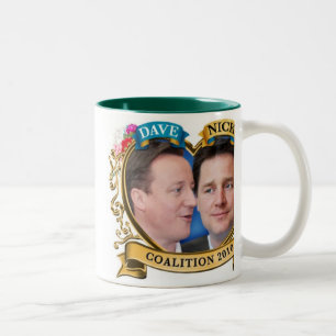 Die ursprüngliche Koalitions-Tasse 2010 Zweifarbige Tasse