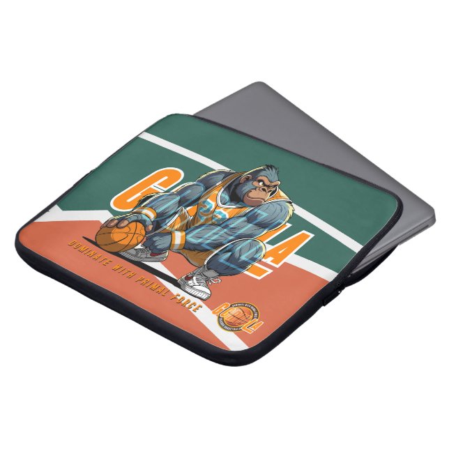 Die ursprüngliche Kraft von Basketball | 15 Zoll Laptopschutzhülle (Vorne Oben)