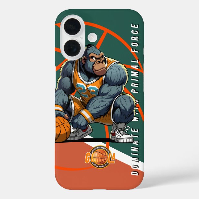 Die ursprüngliche Kraft von Basketball | iPhone 16 Hülle (Rückseite)