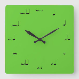 Die ursprüngliche Musiknote-Uhr Quadratische Wanduhr