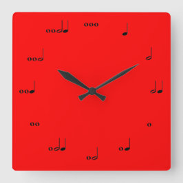 Die ursprüngliche Musiknote-Uhr Quadratische Wanduhr