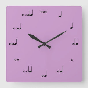 Die ursprüngliche Musiknote-Uhr Quadratische Wanduhr
