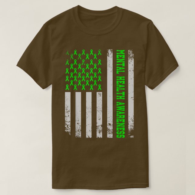 Die US-amerikanische Flagge, das Bewusstsein für p T-Shirt (Design vorne)