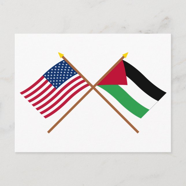 Die US-amerikanische und palästinensische Bewegung Postkarte (Vorderseite)