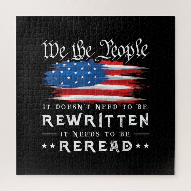 Die US-Flaggenverfassung der USA muss neu gelesen  (Vertikal)