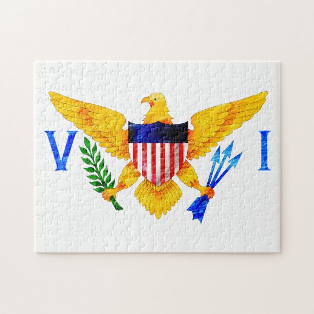 DIE US-JUNGFERNINSELN-FLAGGE (Horizontal)