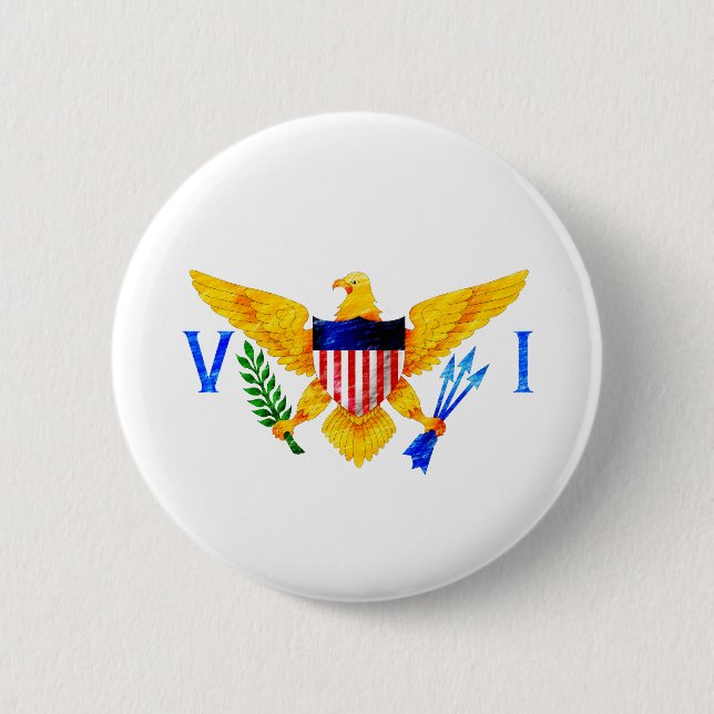 DIE US-JUNGFERNINSELN-FLAGGE BUTTON (Vorderseite)