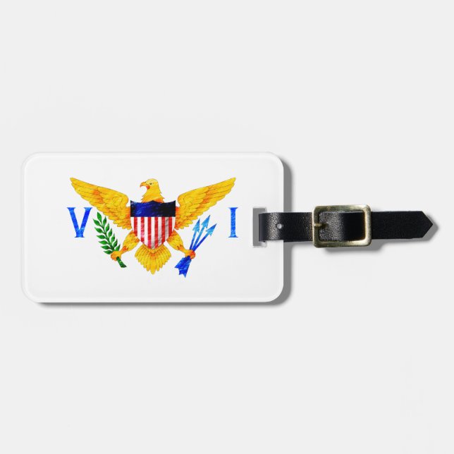 DIE US-JUNGFERNINSELN-FLAGGE GEPÄCKANHÄNGER (Vorderseite horizontal)