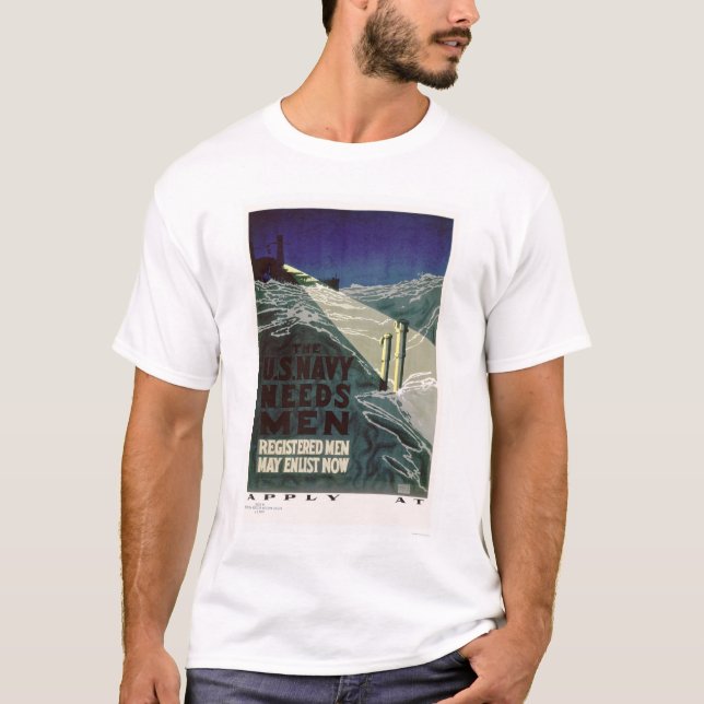 Die US-Marine benötigt Männer (US02300) T-Shirt (Vorderseite)