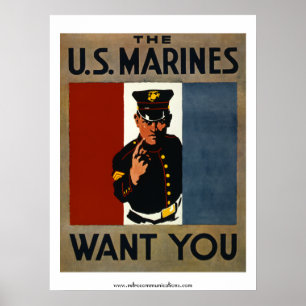 Die US-Marinesoldaten wollen Sie Poster