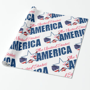 Die USA 4. Juli Geschenkpapier