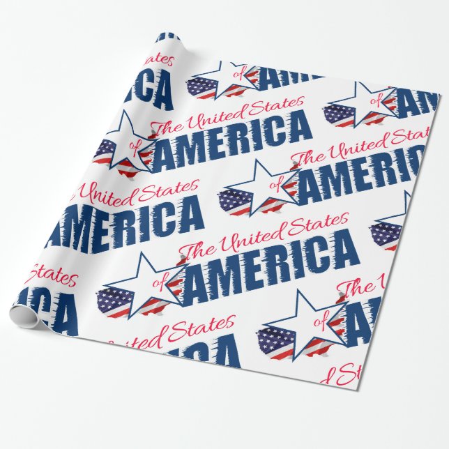 Die USA 4. Juli Geschenkpapier (Ungerollt)