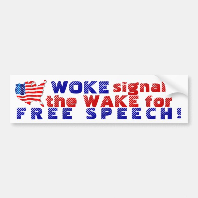 Die "USA Flag" Weckte Signale für die freie Meinun Autoaufkleber (Vorne)