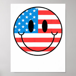 Die USA freuen sich auf die amerikanische Flagge l Poster