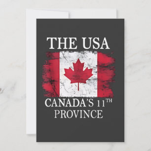 Die USA, Kanadas 11. Provinz Kanada Amerika Feiertagskarte