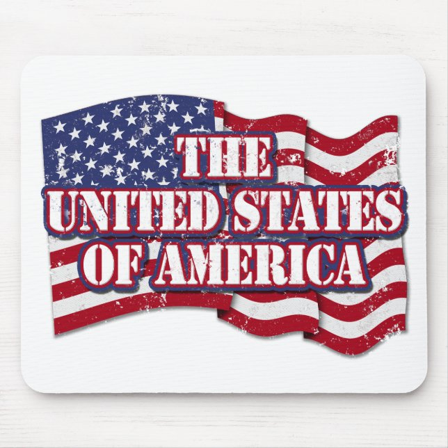 Die USA mit Flaggenproblemen Mousepad (Vorne)