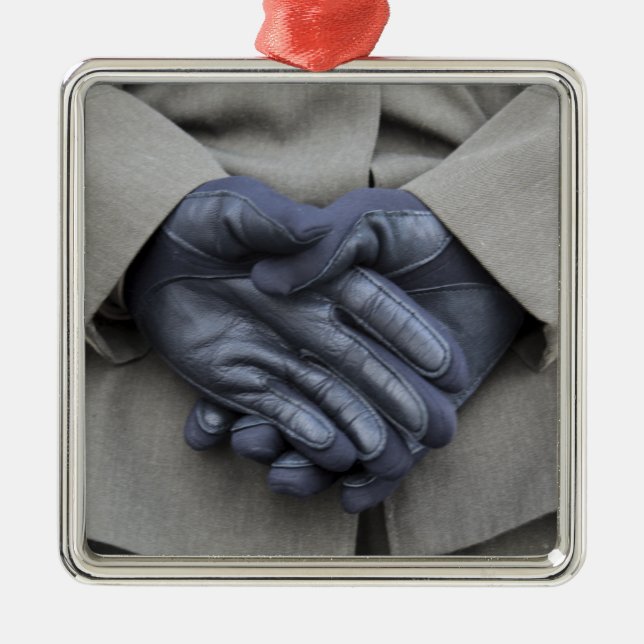 Die USA New York Silbernes Ornament (Vorne)