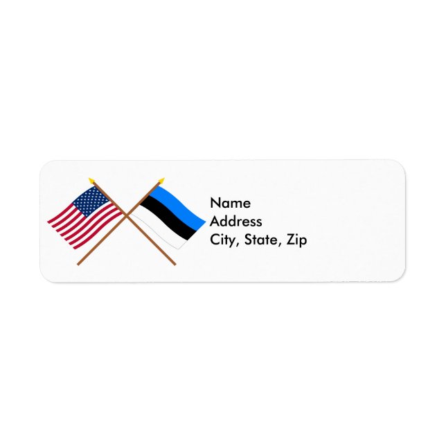 Die USA und Estland überquerten die Flaggen (Vorne)