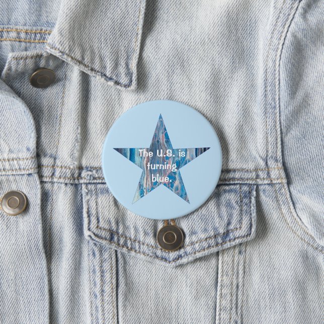 Die USA werden blau, abstrakte Sternbuttons Button (Beispiel)