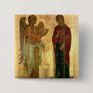 Die Ustiug Ankündigung, c.1130-40 (Tempera auf Button