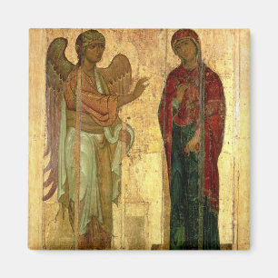 Die Ustiug Ankündigung, c.1130-40 (Tempera auf Magnet