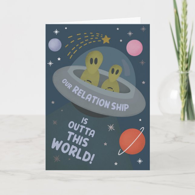 Die Valentine Grußkarte dieser Alien Karte (Vorderseite)