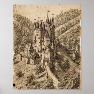 Die Valley-Citadel - Druck - Biblische handgezeich Poster
