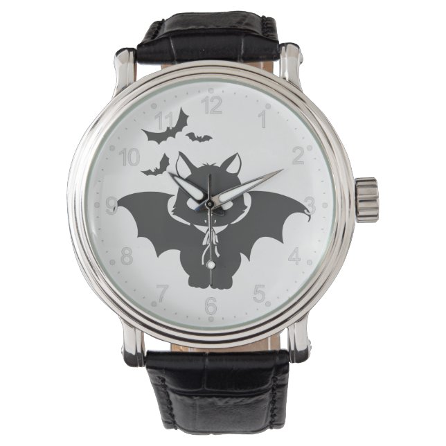 Die Vampirkatze hat eine Kanine - Wählen Sie die F Armbanduhr (Vorderseite)