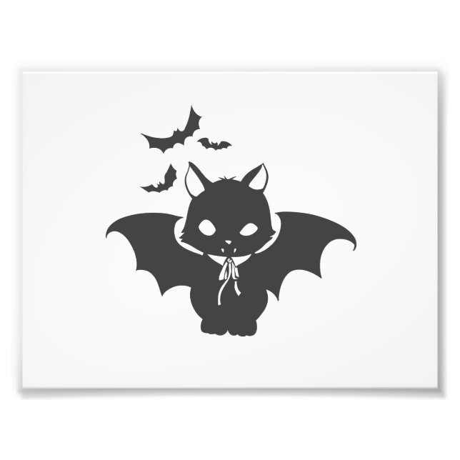 Die Vampirkatze hat eine Kanine - Wählen Sie die F Fotodruck (Vorne)