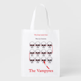 Die Vampyres-Tasche mit überkreuzten Schädeln Wiederverwendbare Einkaufstasche