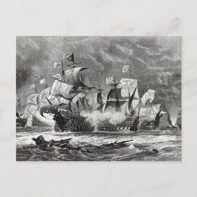 Die Vanguard unter Sir William Winter Postkarte (Vorderseite)