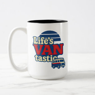 Die VANtastic Red Cream Blue Edition von Life Zweifarbige Tasse